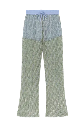 Crystal Mesh Straight Leg Trousers