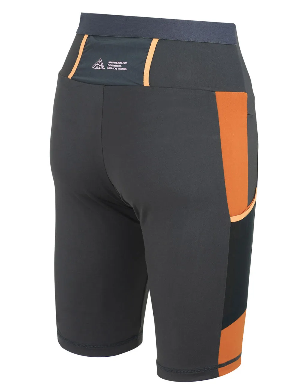 Damen Laufhose Tight Kurz Pro Team Grau