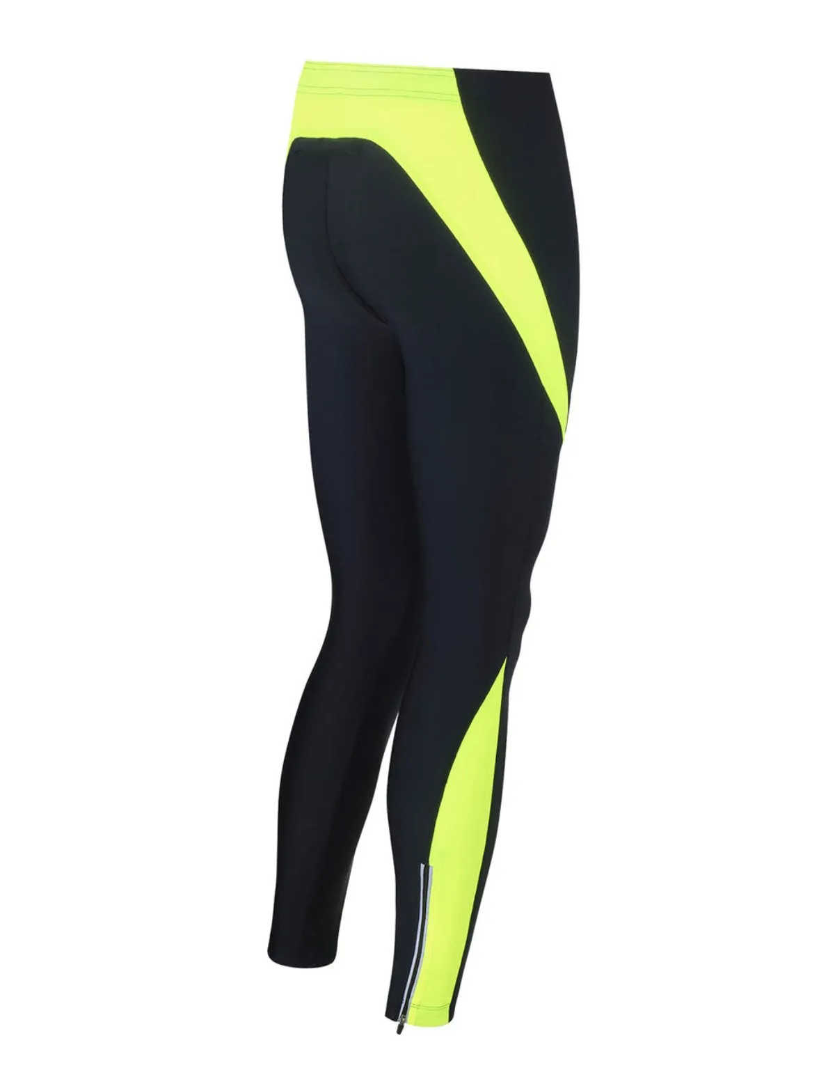 Damen Thermo Laufhose Lang Pro Schwarz Neon