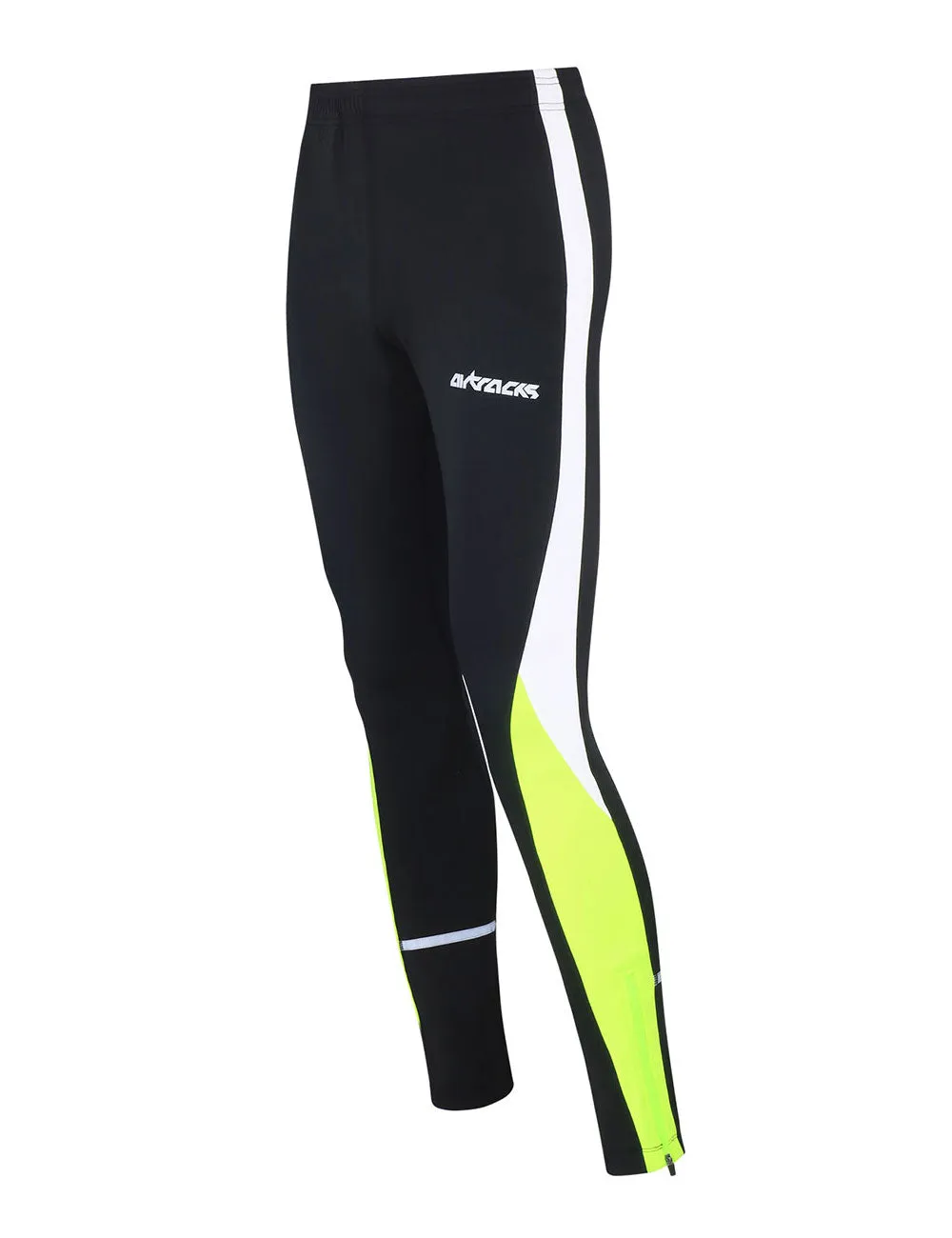 Damen Thermo Laufhose Tight Lang Schwarz-Neon Setprodukt