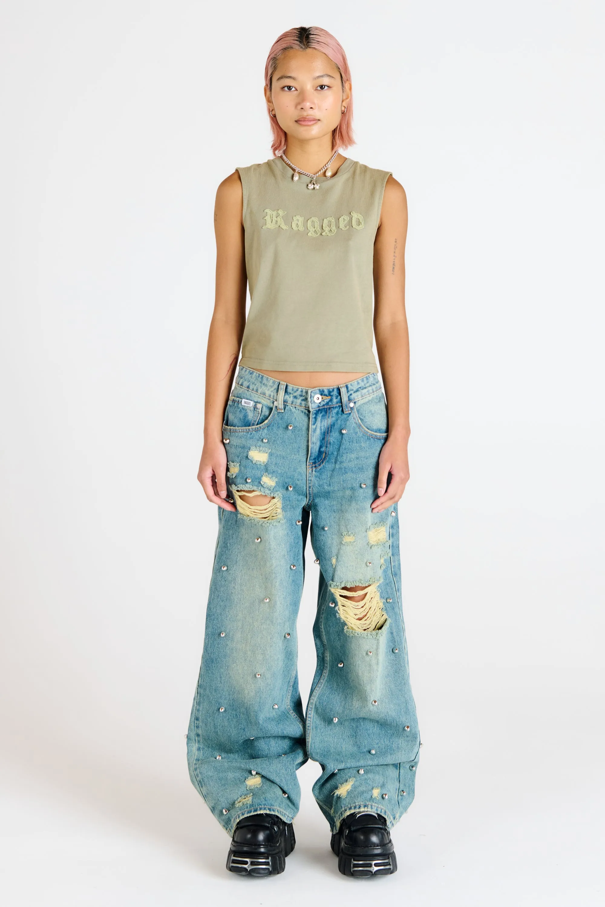 Dirty Wash Distressed Release Jean