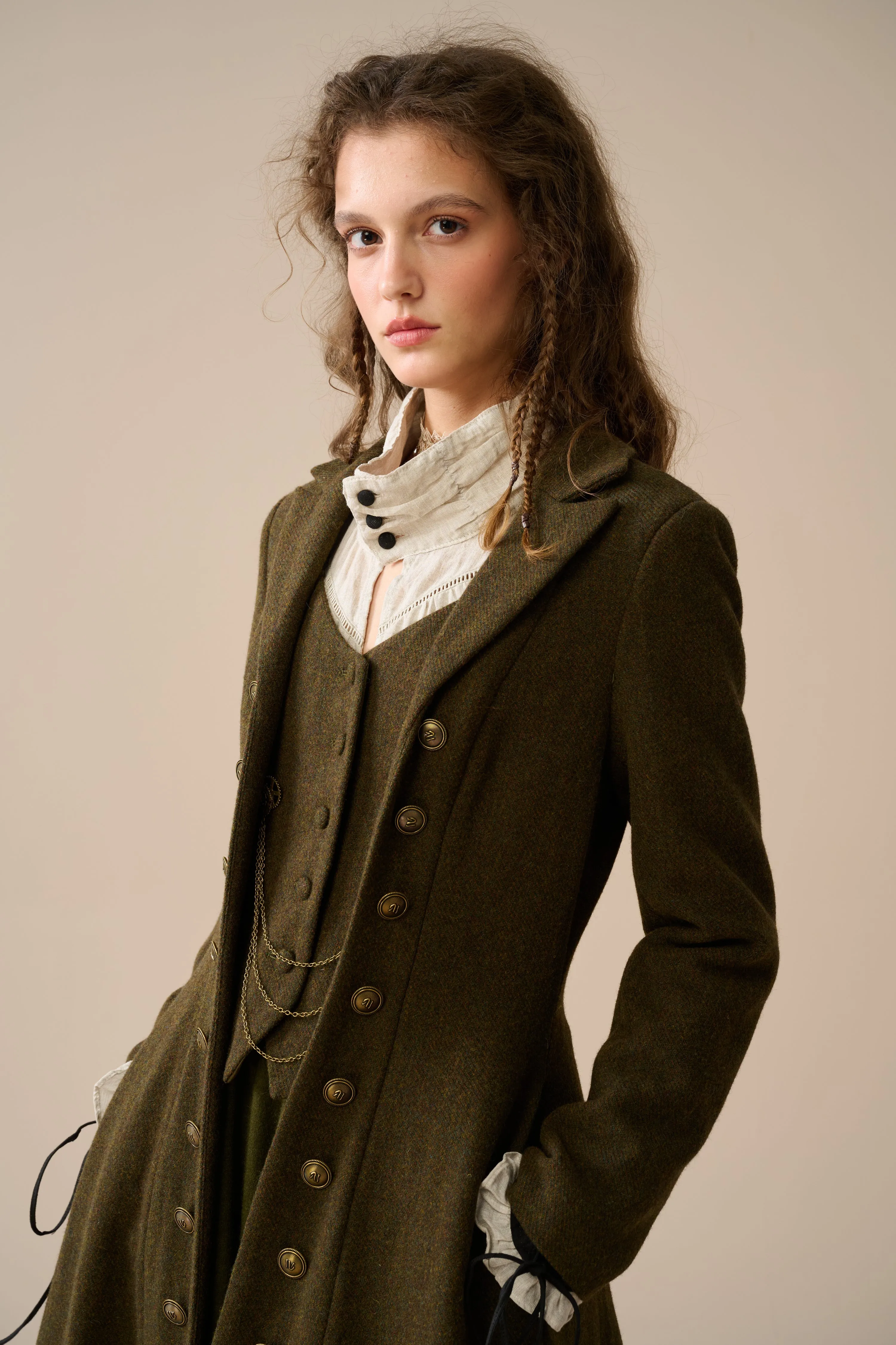 Doreen 15 |Vest-Layered 100% Wool Coat