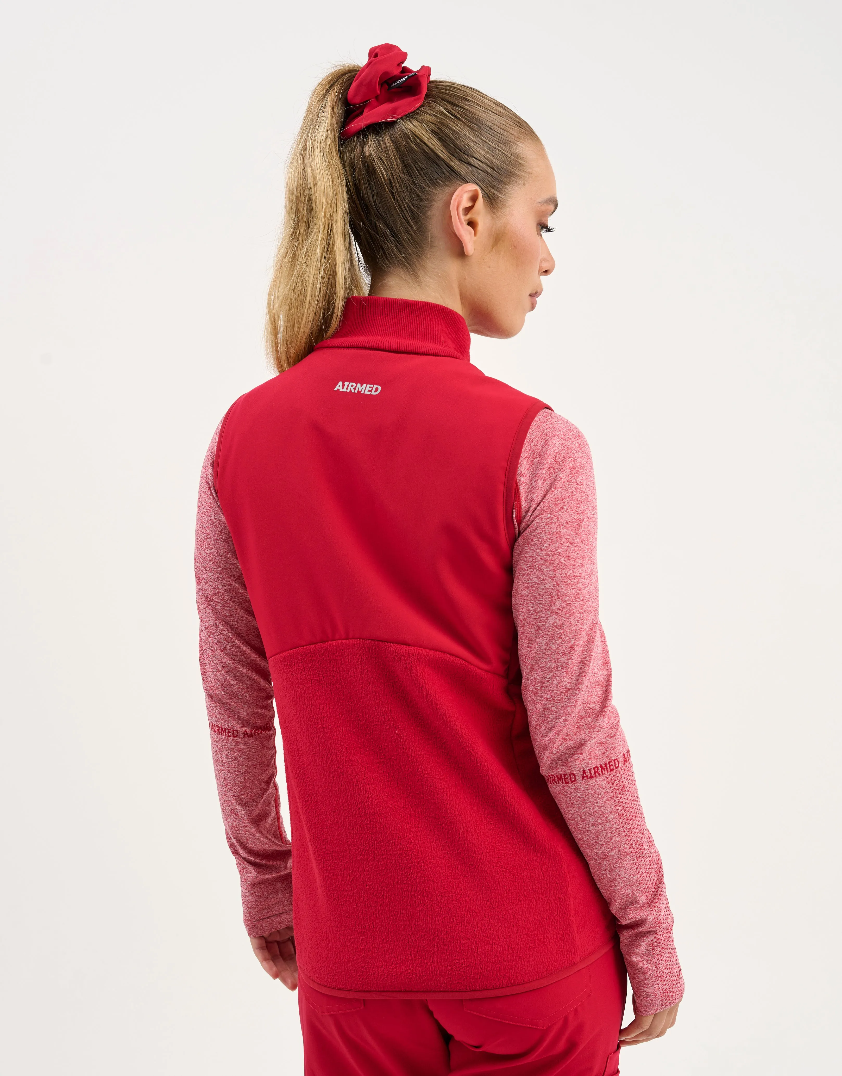 Essential Fleece Vest - Cherry Red