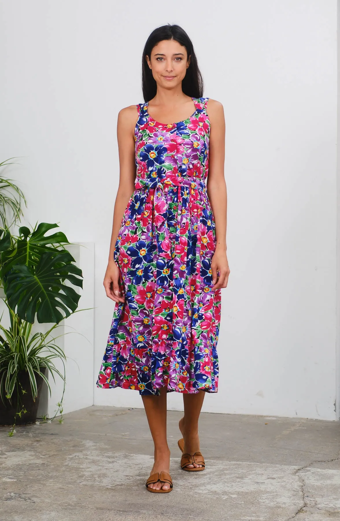 Finola Dress in Floral Garden Print