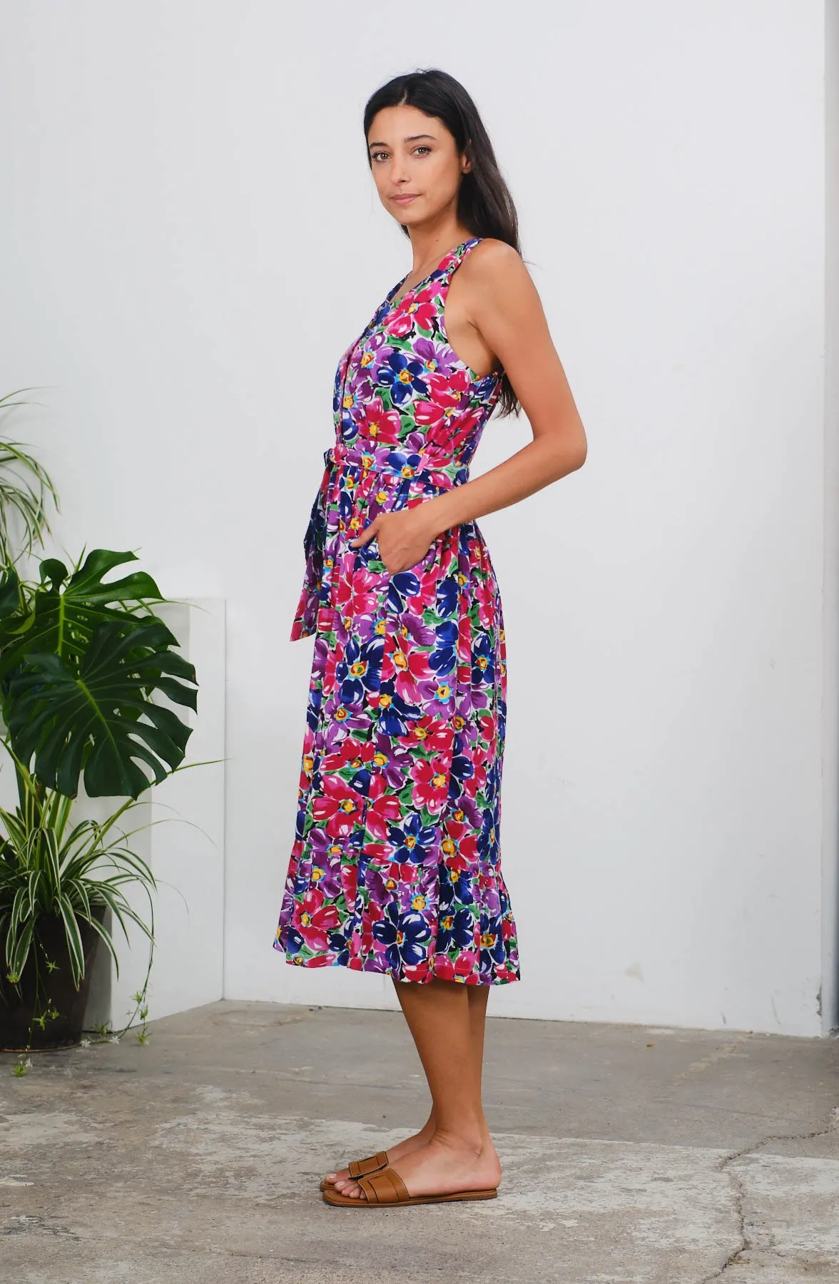 Finola Dress in Floral Garden Print