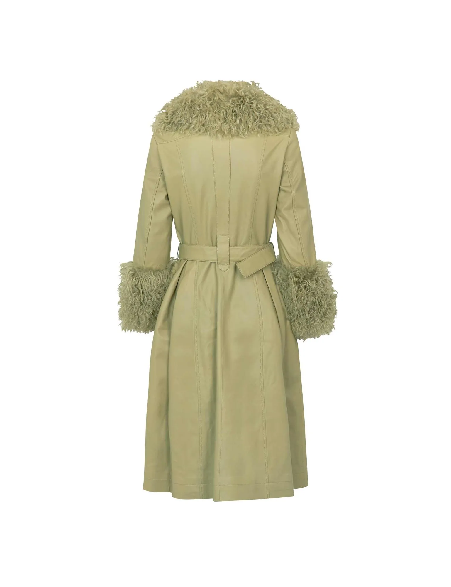 Foxy Shearling Coat — Sage