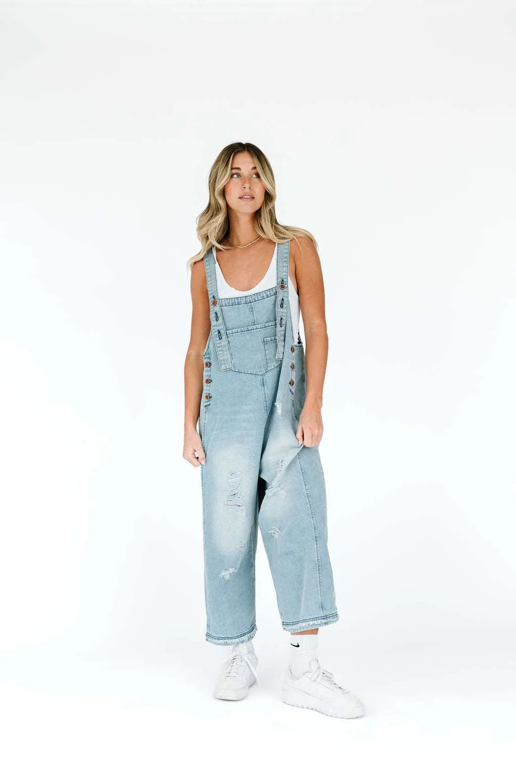 Frankie Denim Overalls | Light Wash