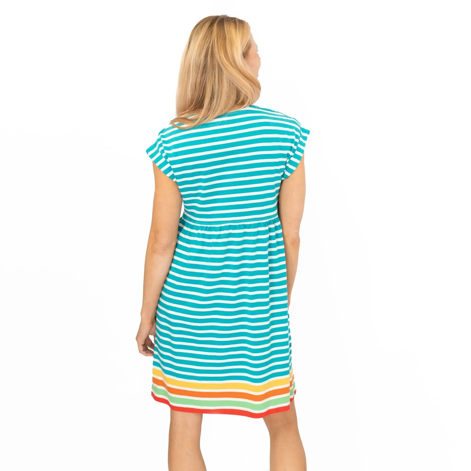 Frugi Materinity Turquoise Stripe Dress