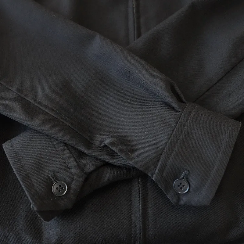 gabardine zip coat