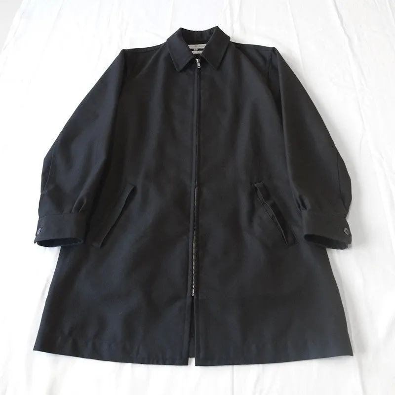 gabardine zip coat