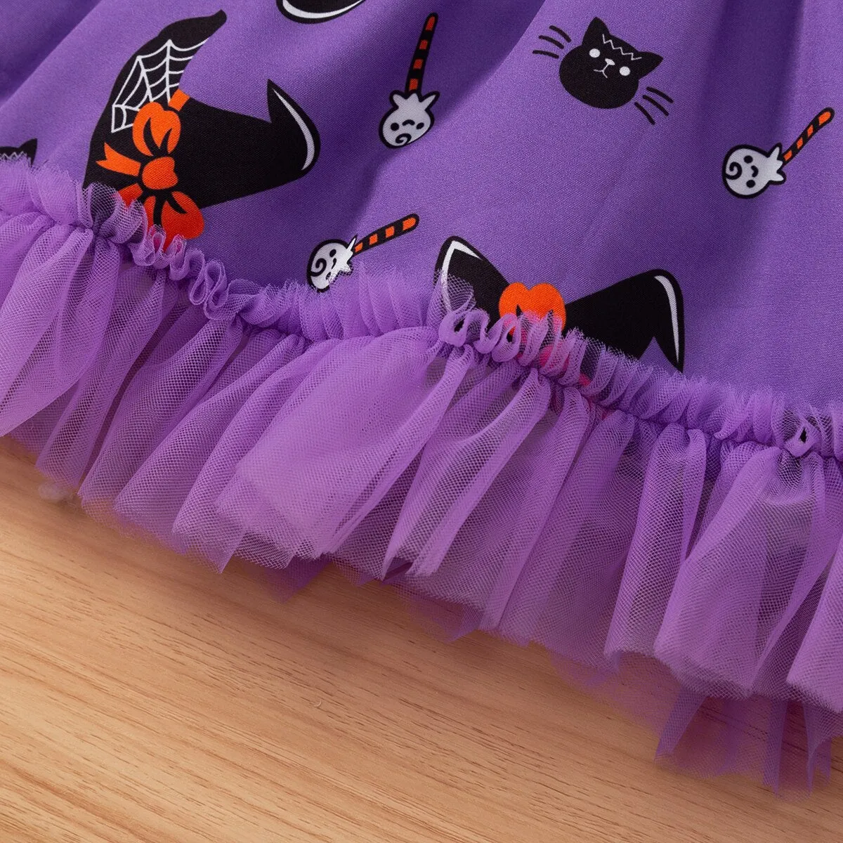 Girls Halloween Flutter Dress