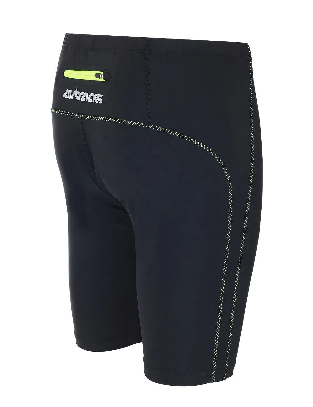 Herren Laufhose Tight Kurz Neon