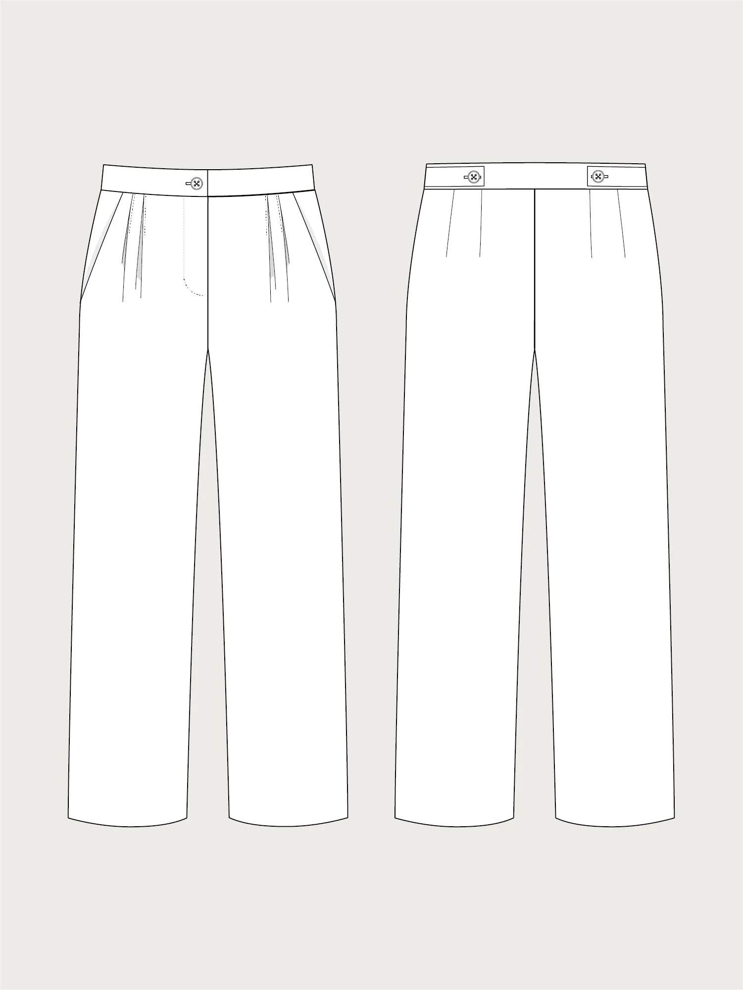 HIGH-WAISTED TROUSERS PATTERN