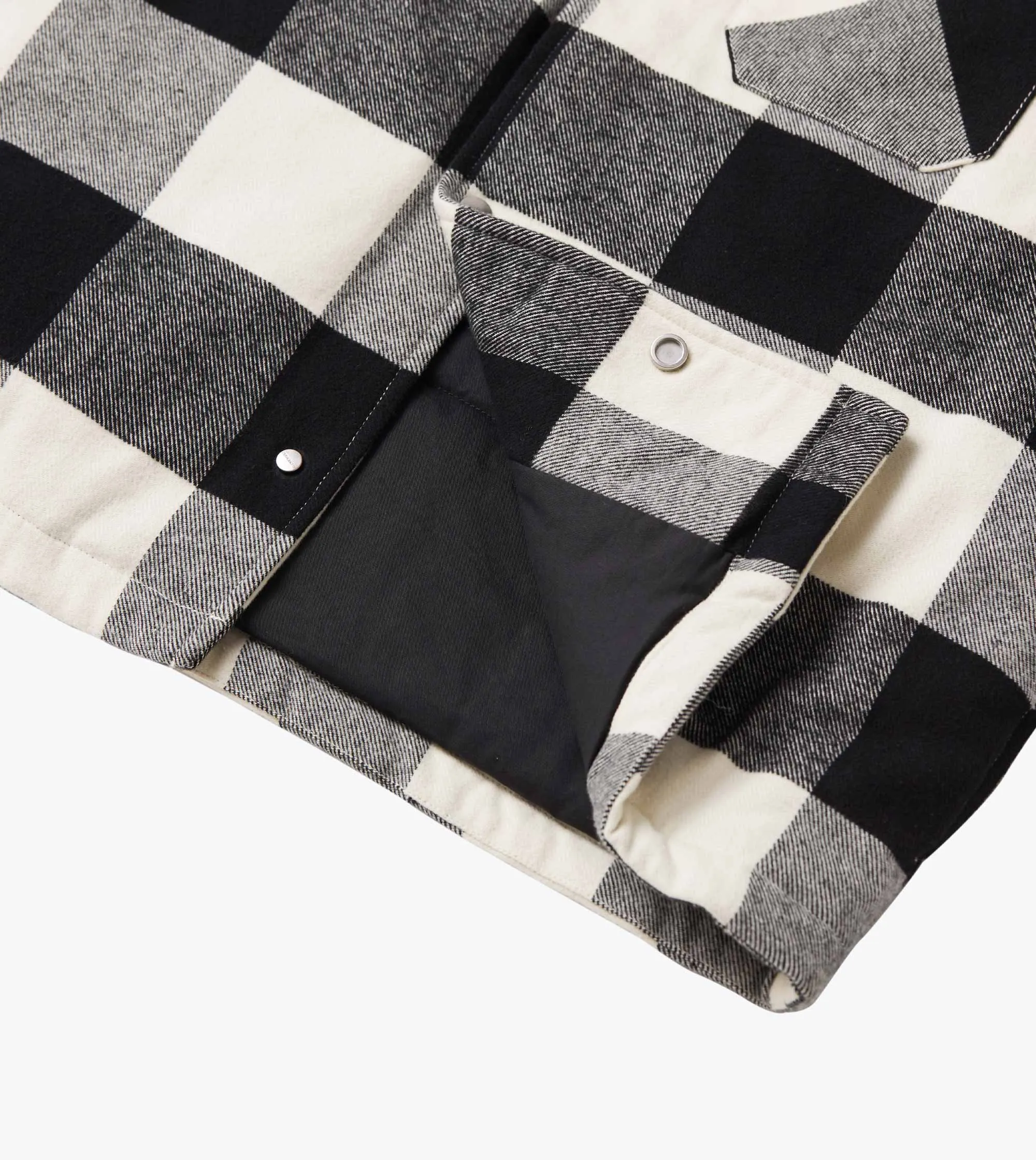 Hike Plaid Overshirt Black/Vintage White