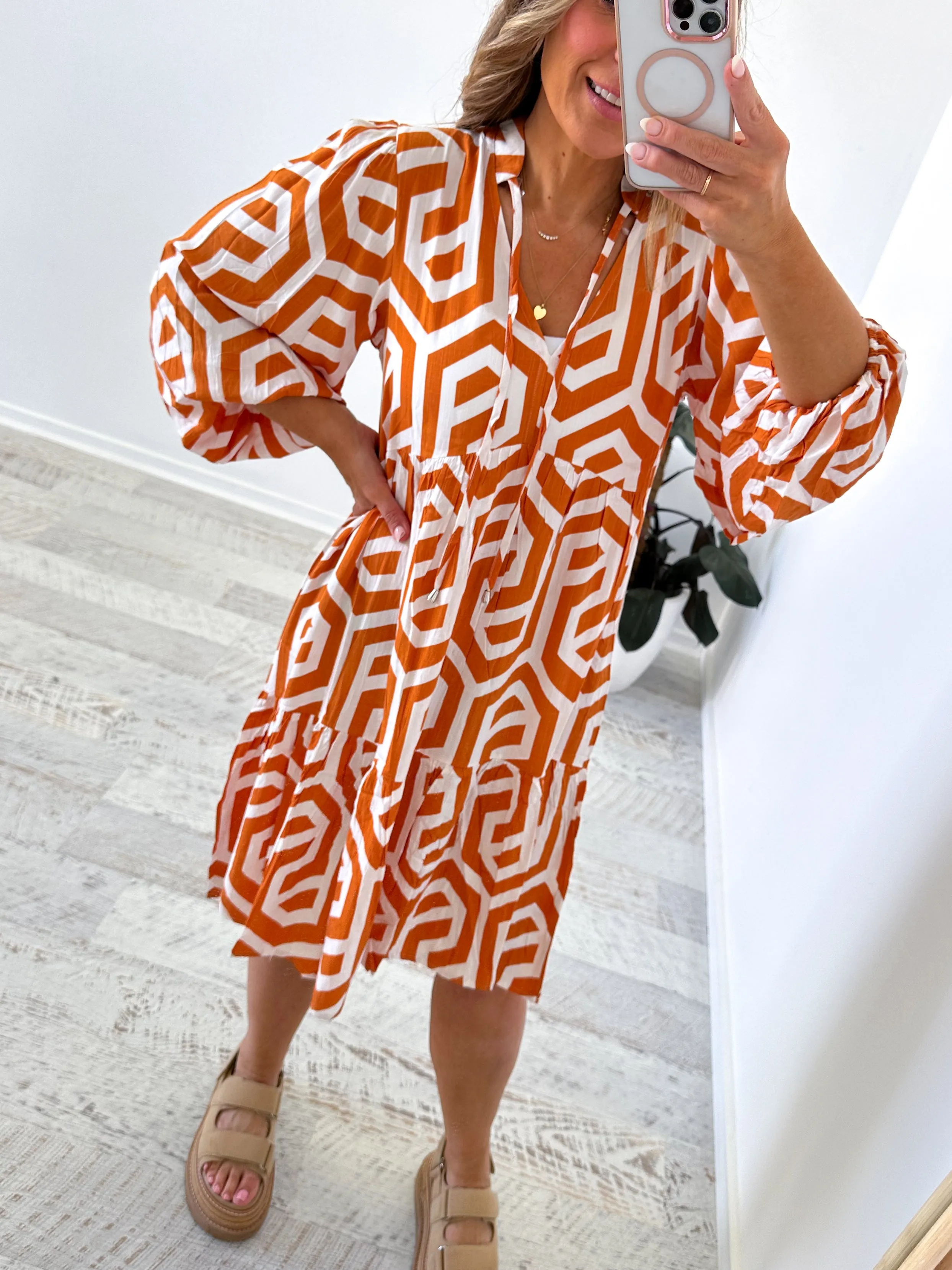 Hudson Dress - Orange