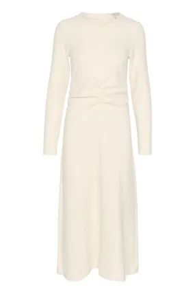 Inwear Carey Cream Ruched Waist Midi Dress