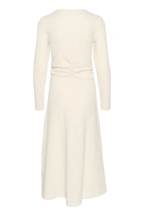 Inwear Carey Cream Ruched Waist Midi Dress