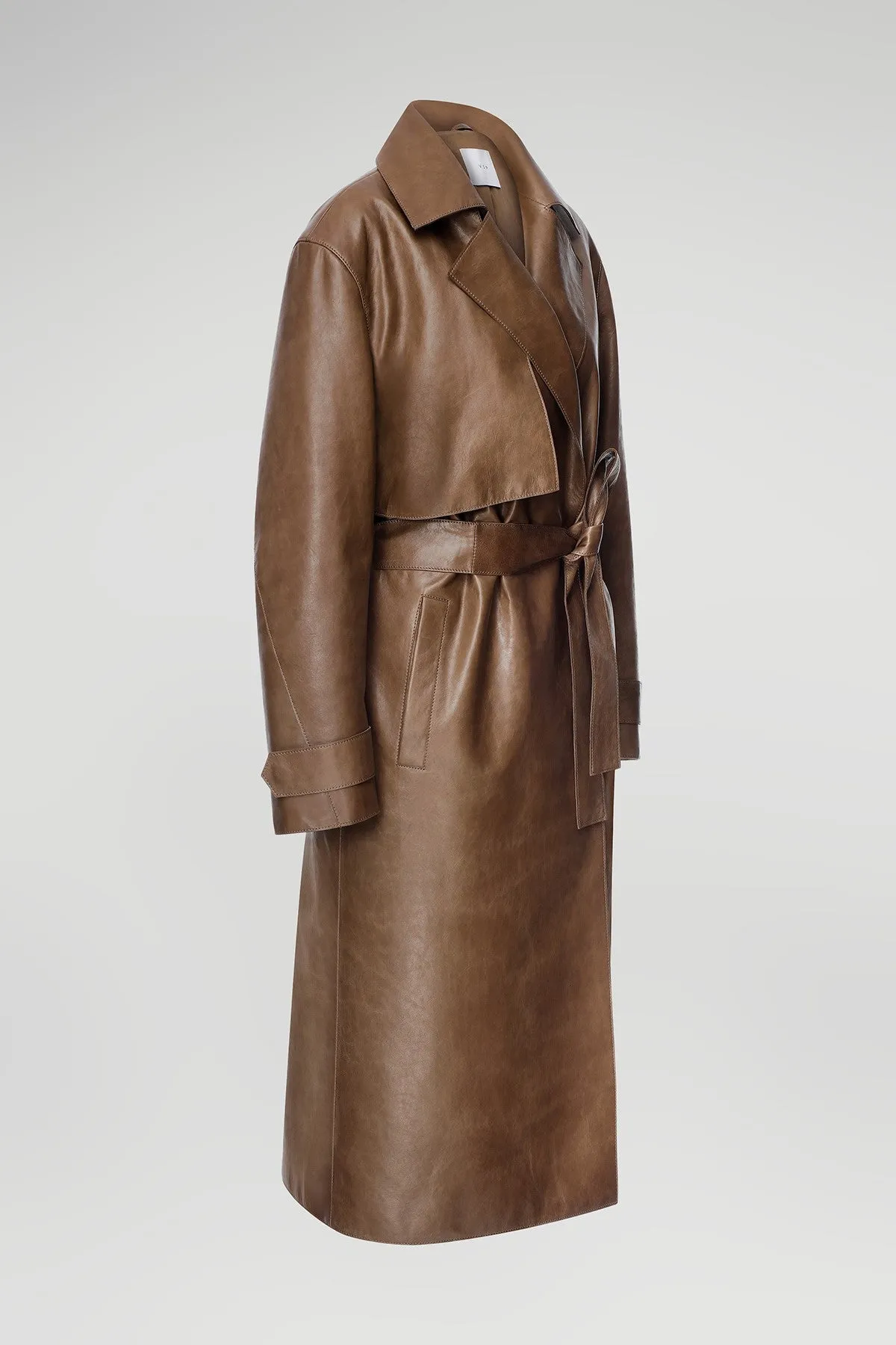 Isabelle - Tobacco Leather Coat