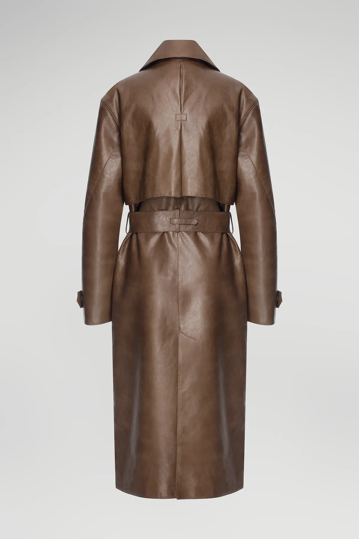 Isabelle - Tobacco Leather Coat