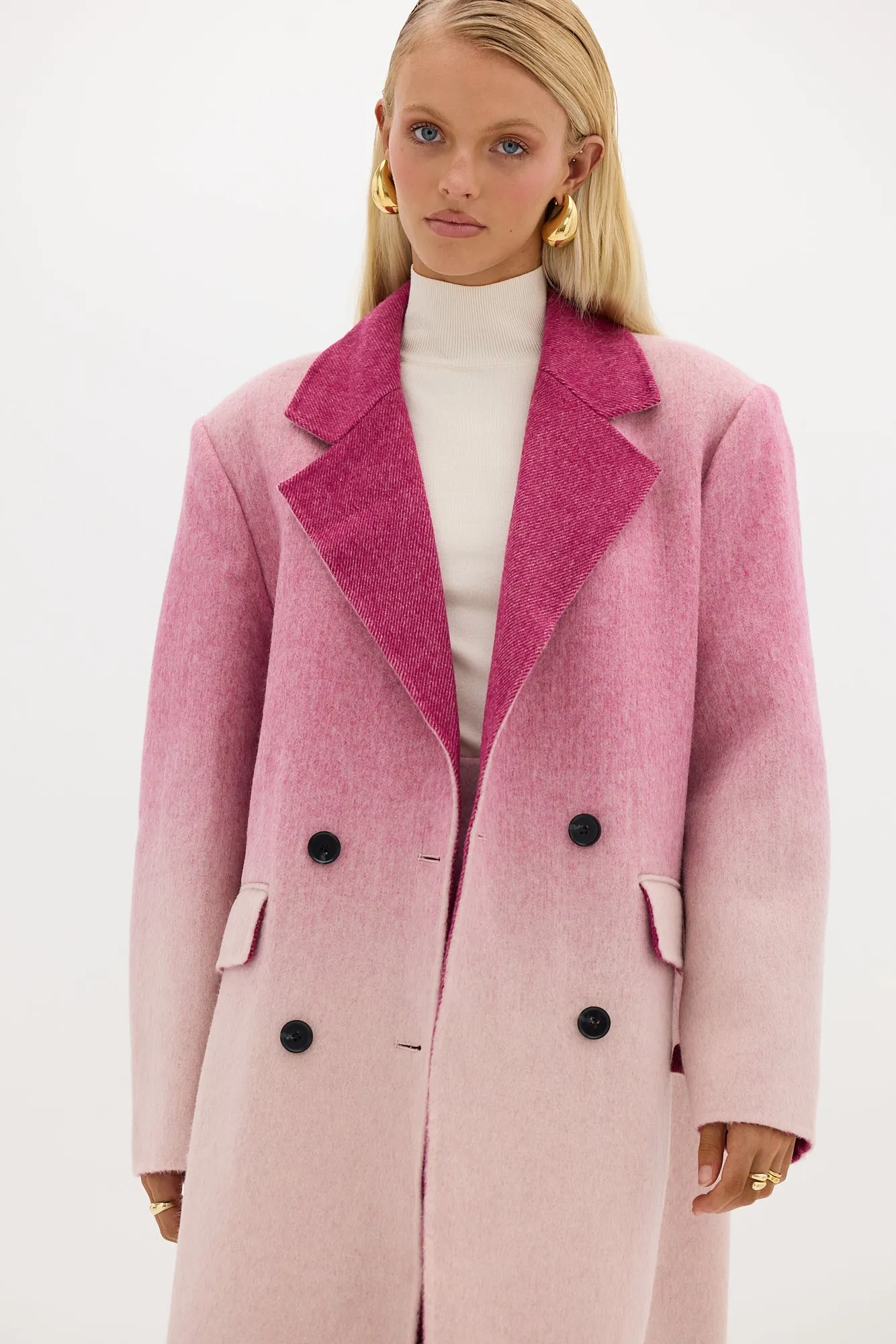 Isla Coat  - Gradient Pink