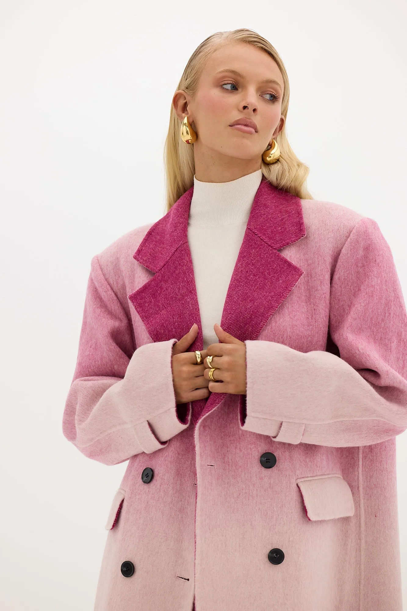 Isla Coat  - Gradient Pink