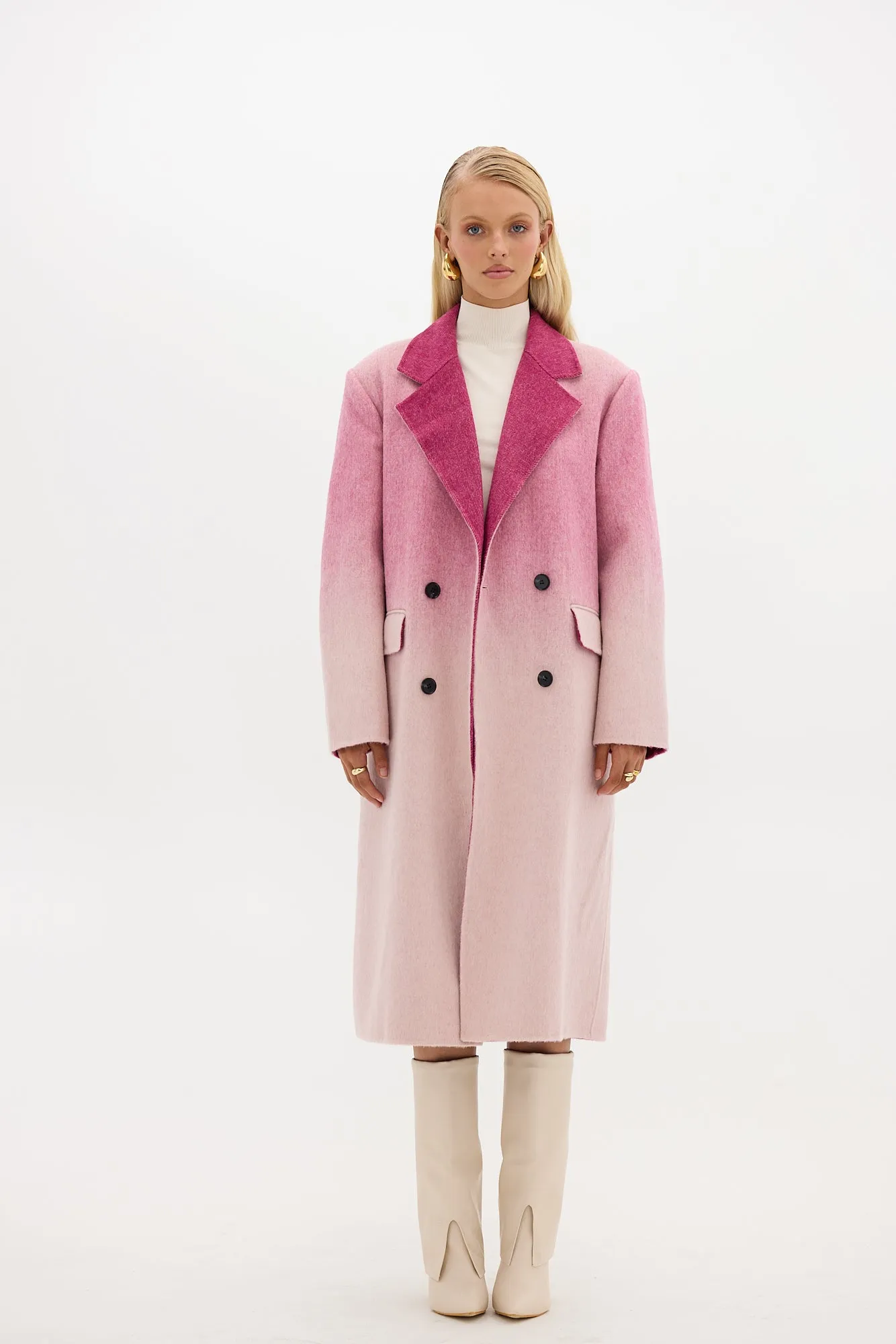 Isla Coat  - Gradient Pink