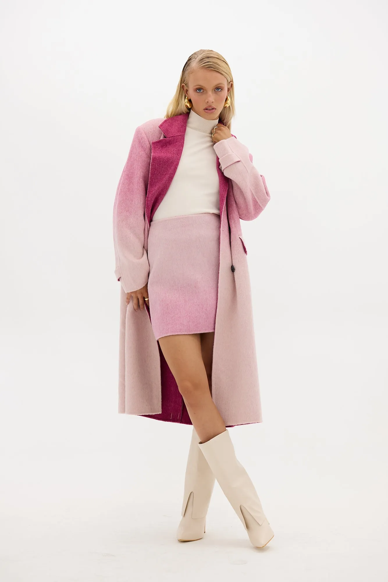 Isla Coat  - Gradient Pink