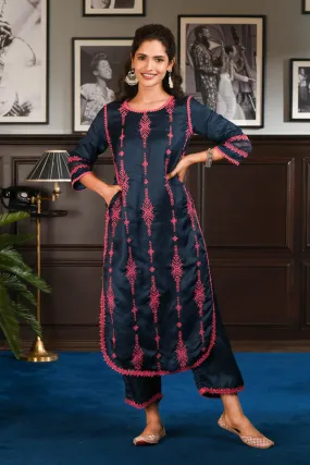 Japanese Silk Dita Kurta with Dita pyajamas