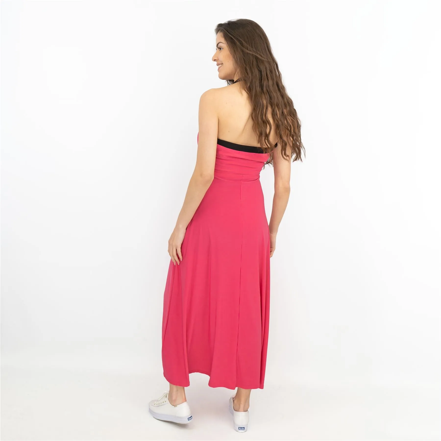 Karen Millen Pink Halter Neck Maxi Long A-Line Dresses