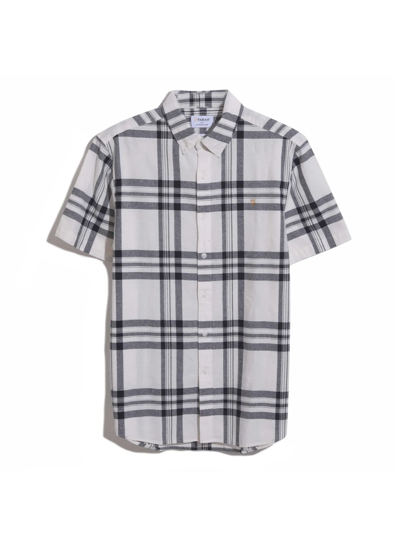 Kele Check Short Sleeve Shirt In Ecru