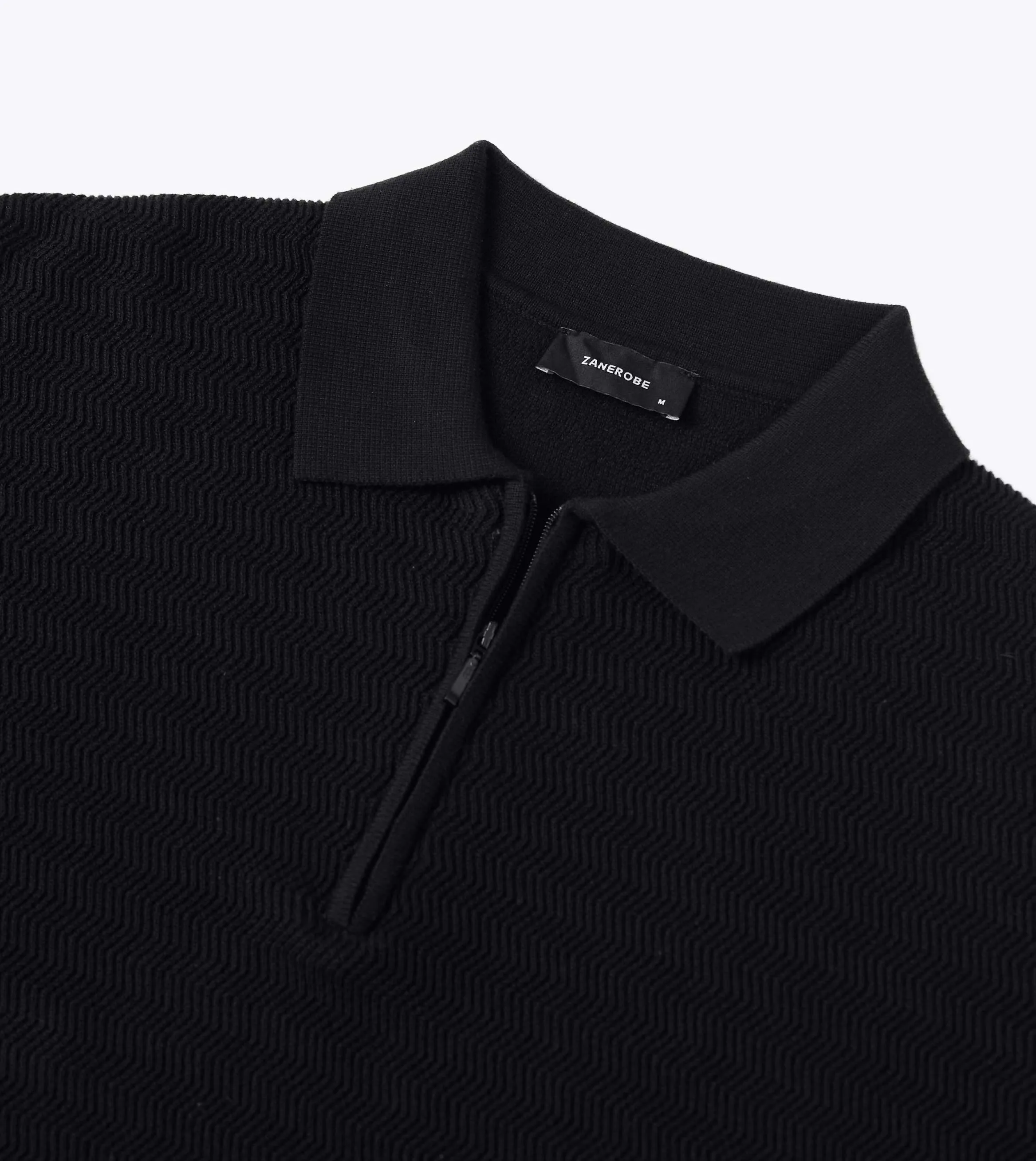 Knit Polo 01 Black