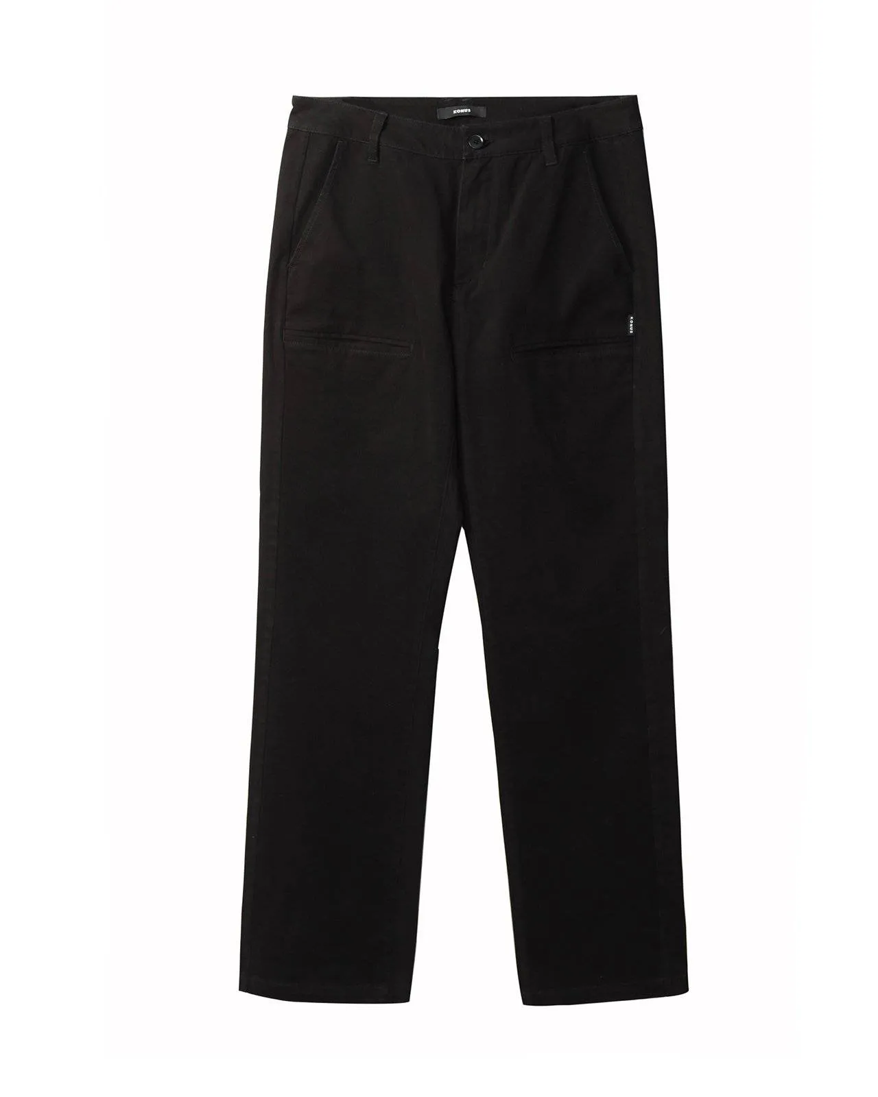 Konus Men's Baggy Chino Pants in Black