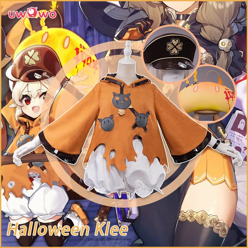 [Last Batch] 【In Stock】Uwowo Game Genshin Impact Halloween Holiday Klee Cosplay Costume Cute Pumpkin Dress