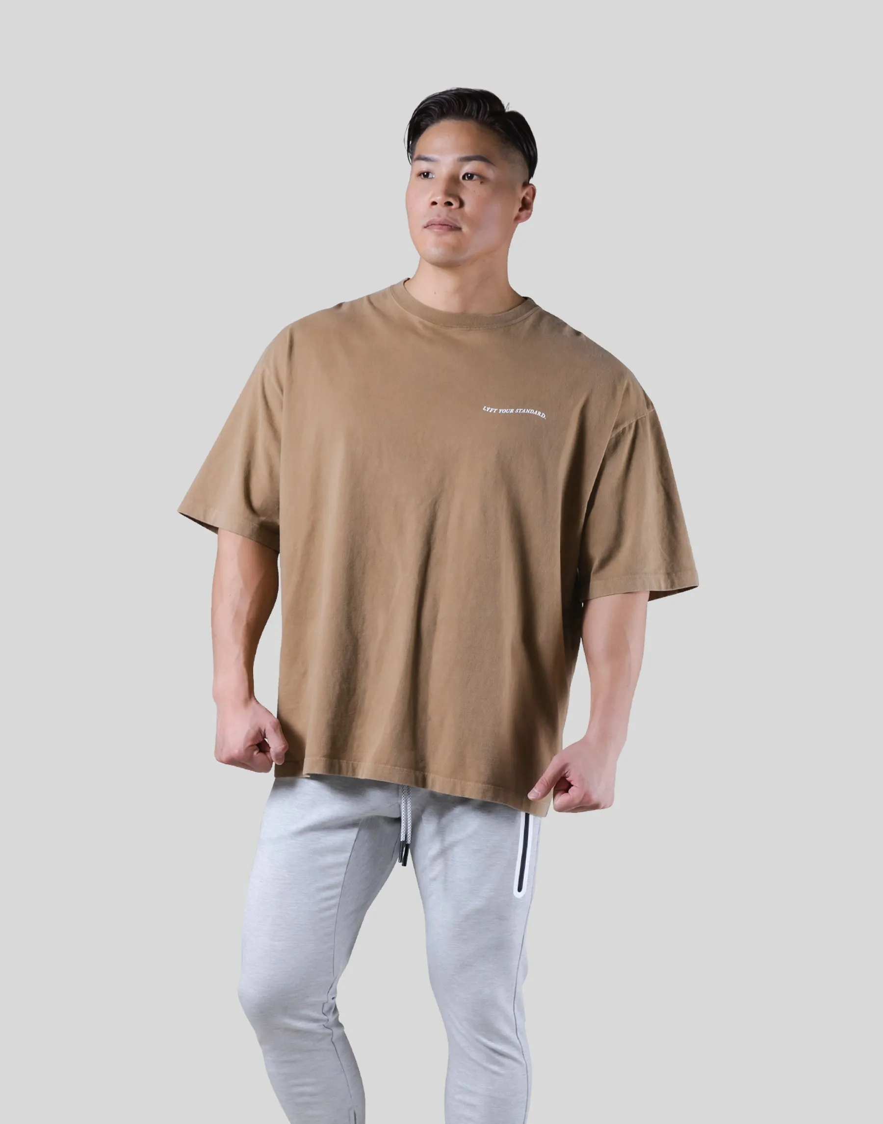 Lion Ring Vintage Big T-Shirt - Beige