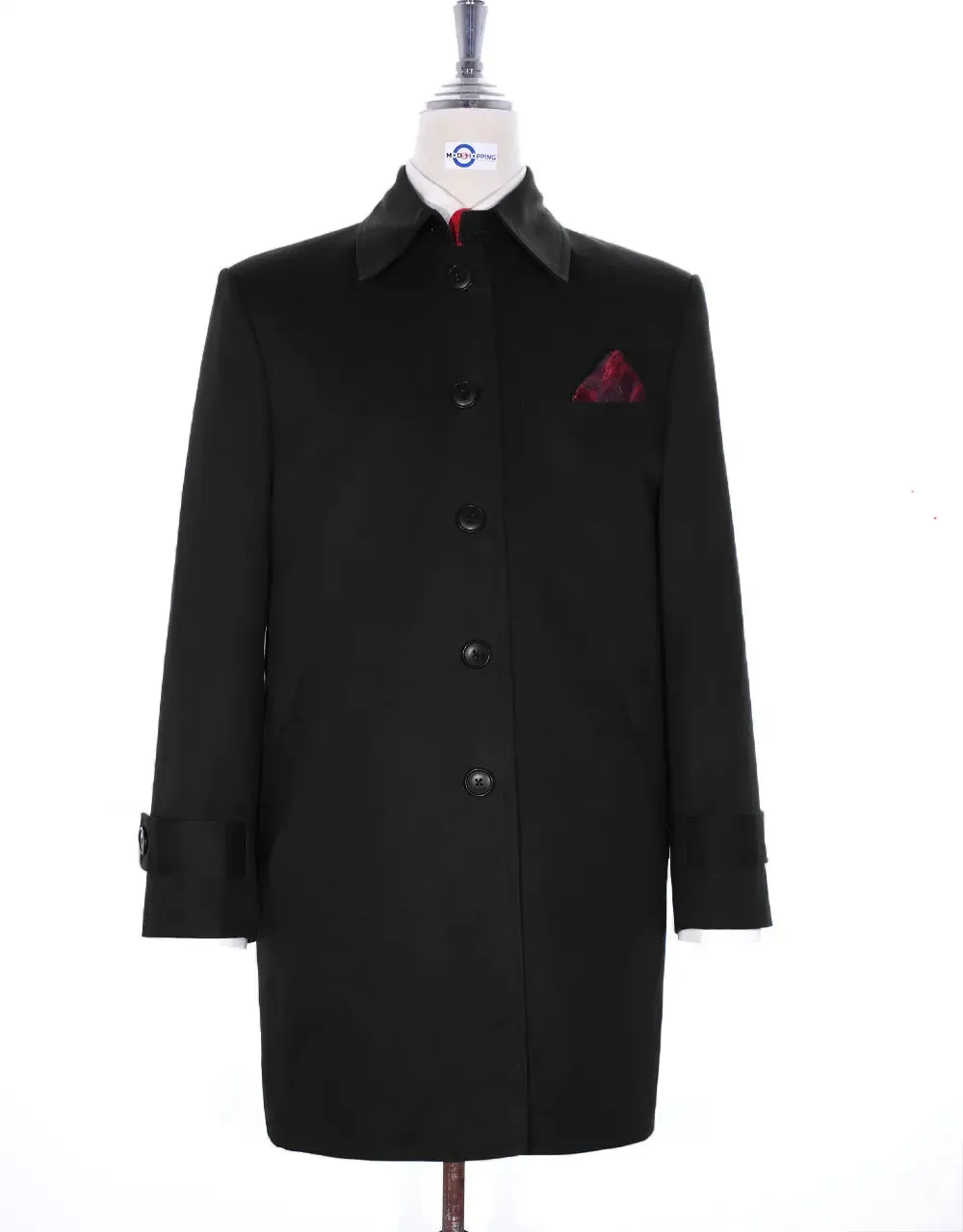 Mac Coat Men's | Tailor Made Vintage Style Original Black Mac Coat