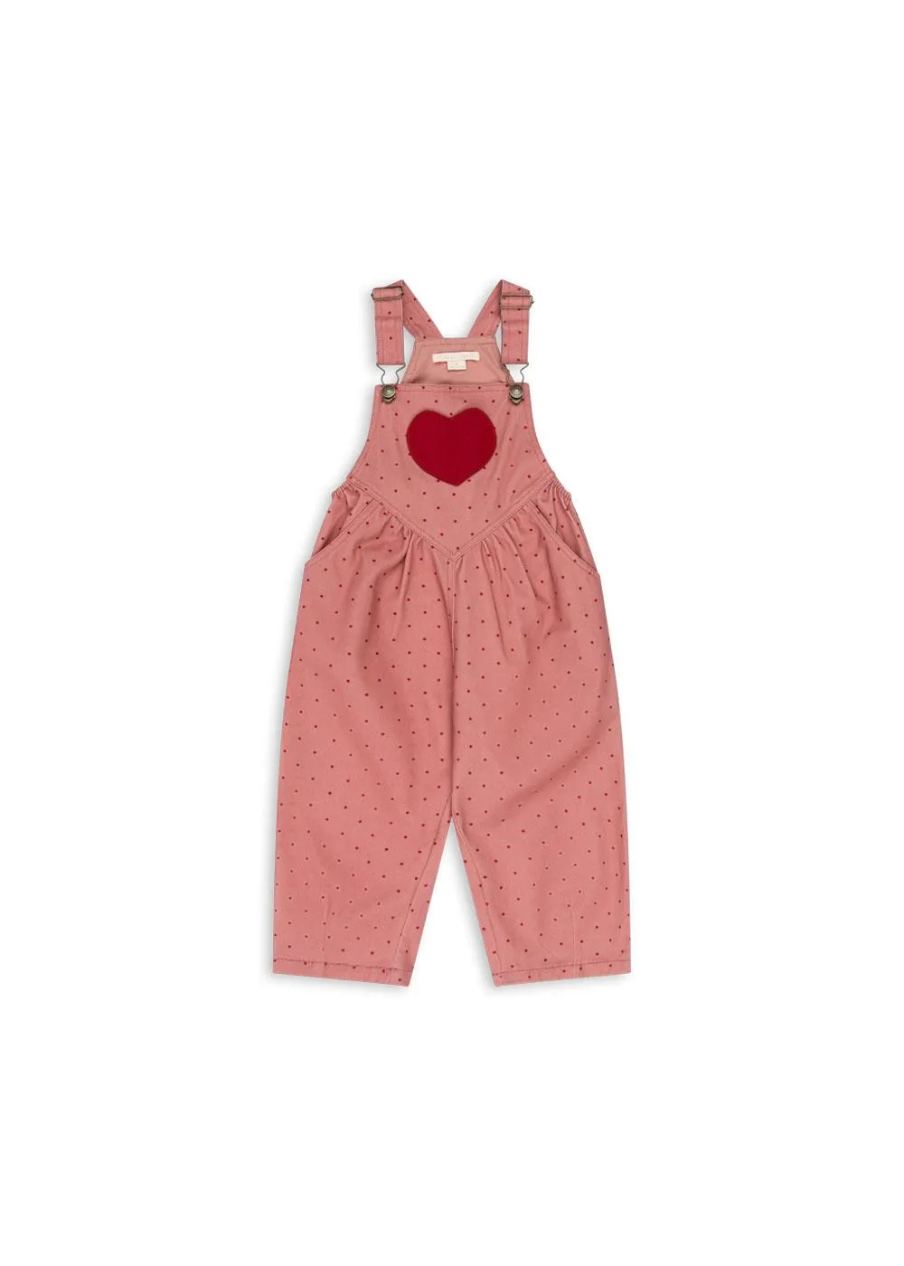 Mahogany Dot Nola Heart Overalls