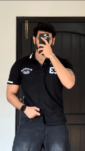 Manfinity Homme Polo Shirt Brooklyn In Black