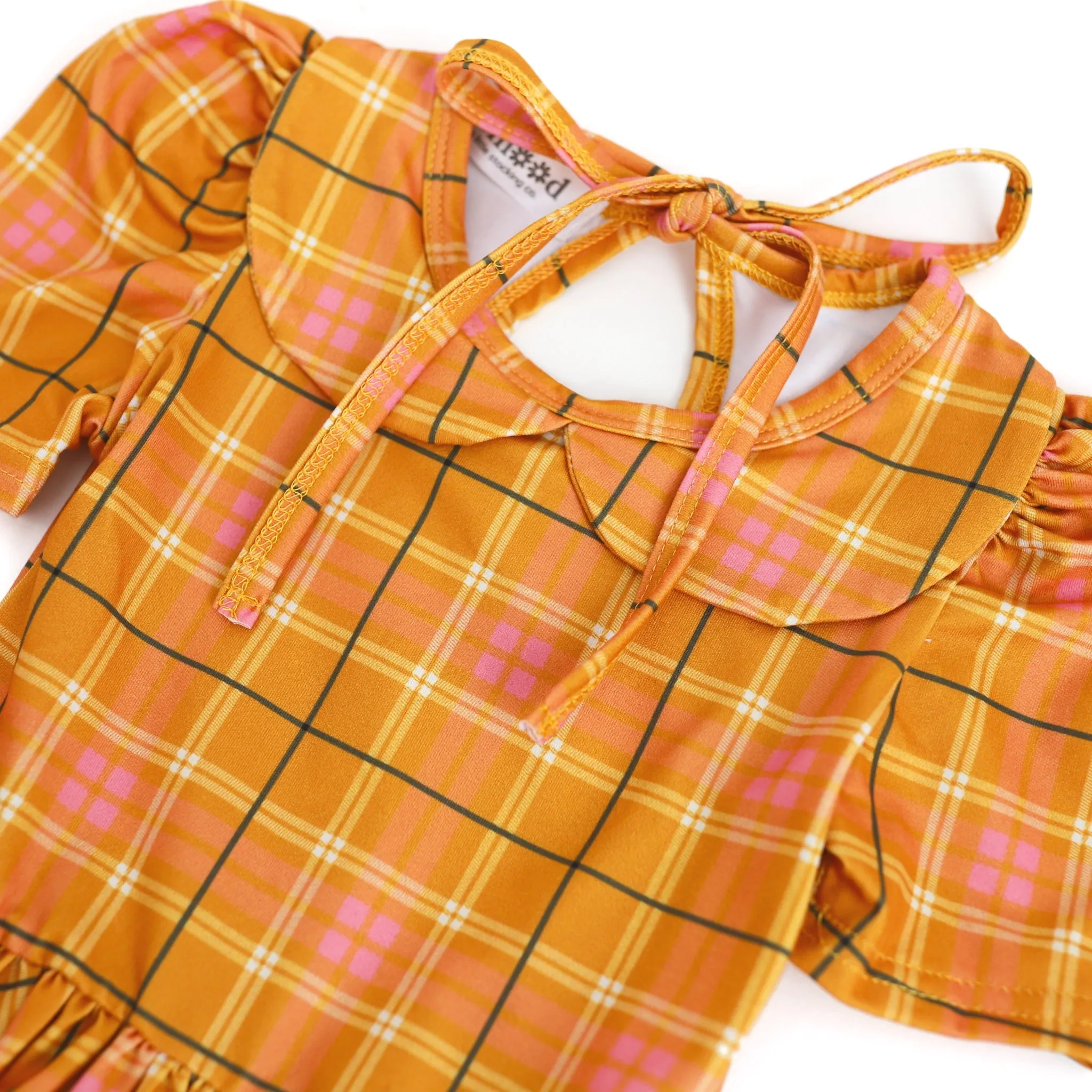 Marigold Plaid Twirl Dress