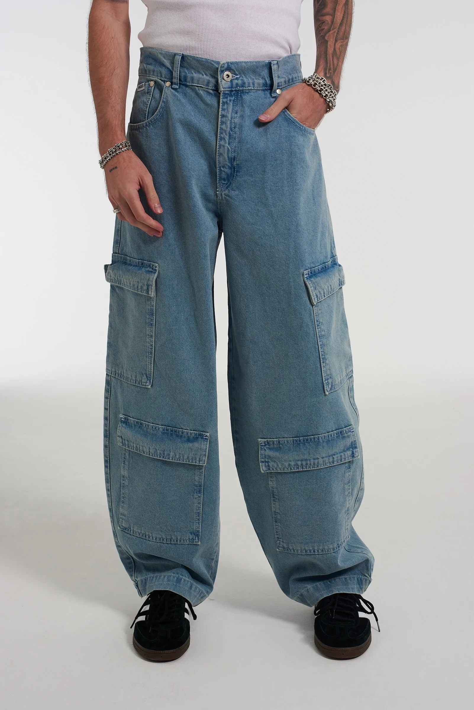 Mens Balloon Jean Light Blue