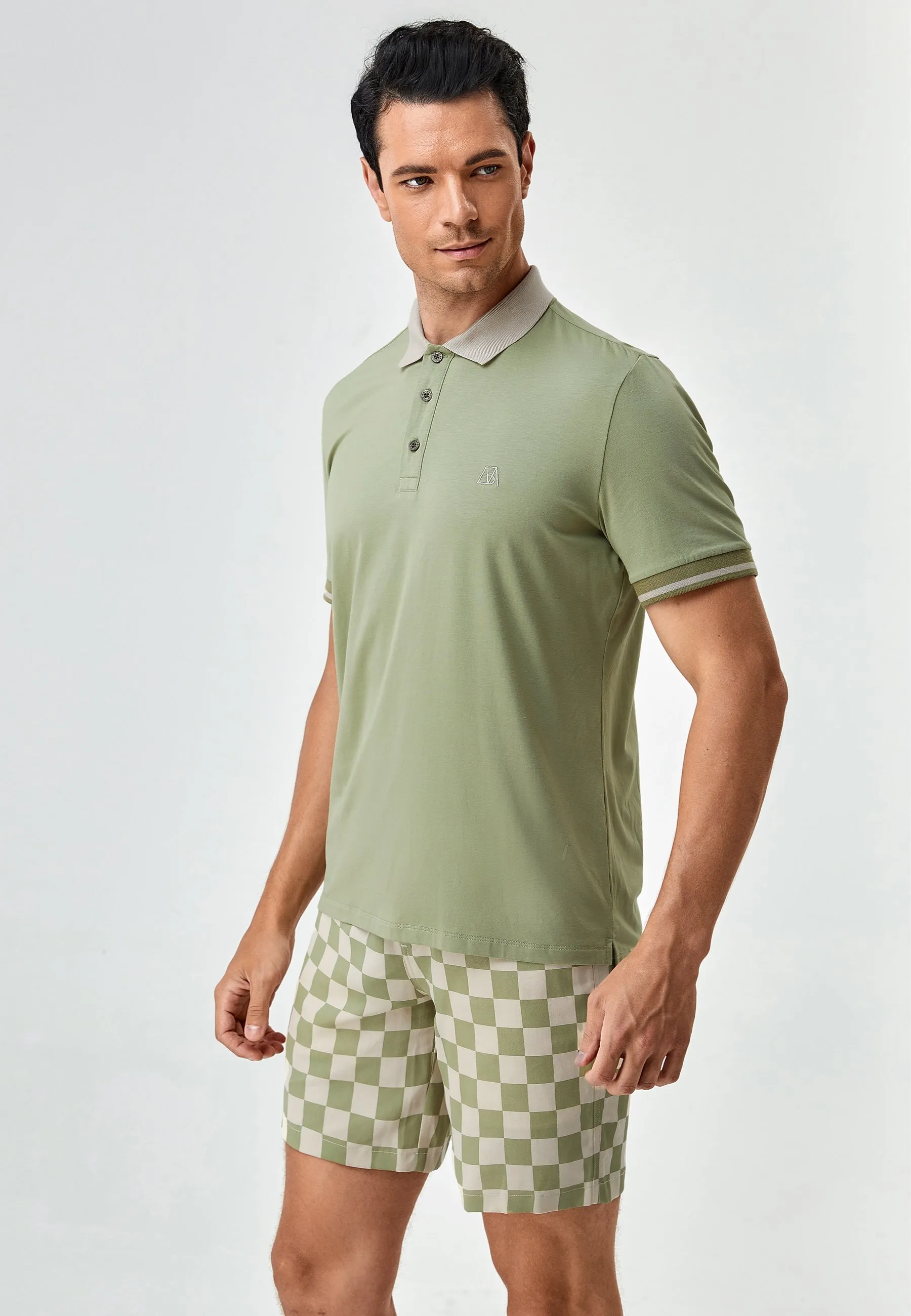 Men's Two-Tone Polo Shirt