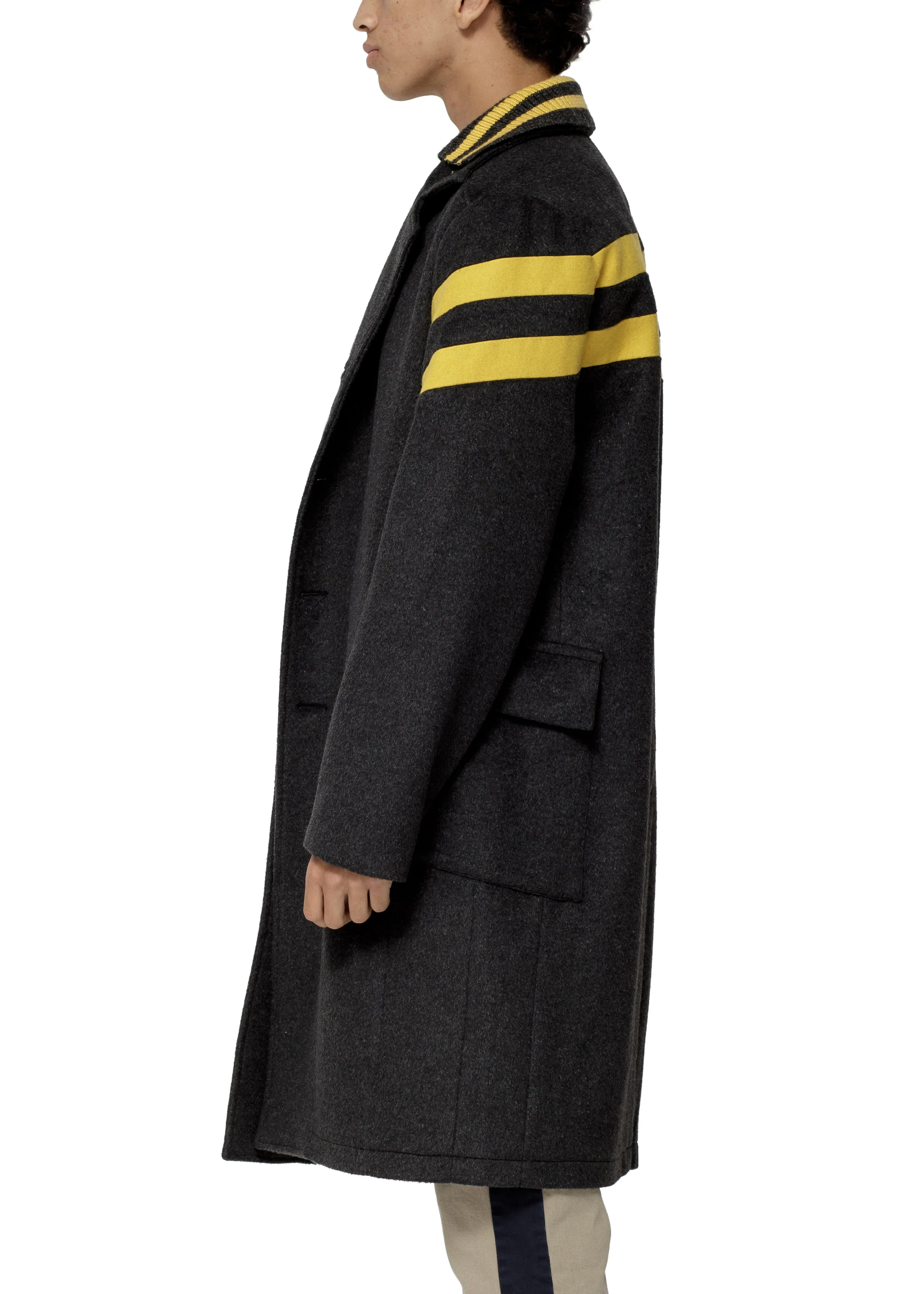 Men's Wool Blend Watson Coat in Charcoal