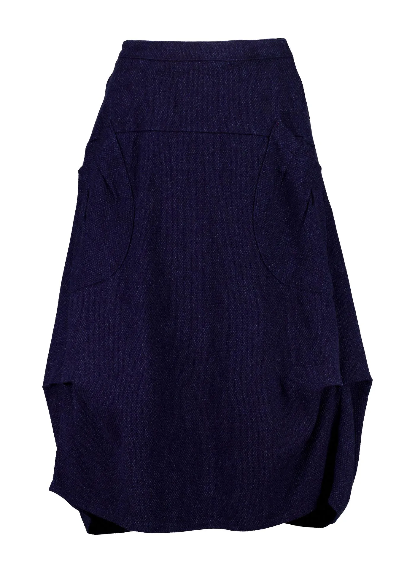 Milwaukee Foundry Skirt Indigo Blue in Textured Cotton