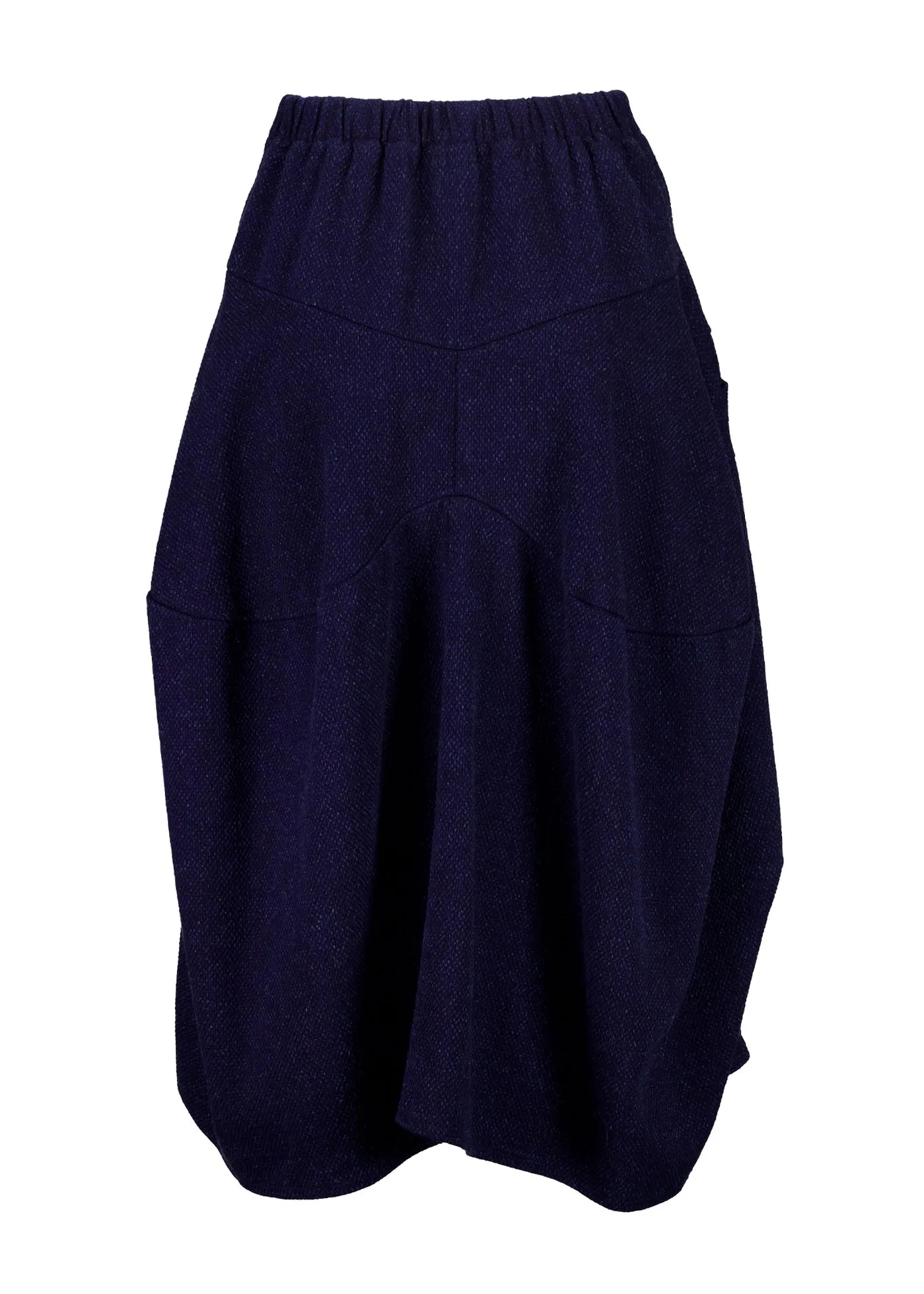 Milwaukee Foundry Skirt Indigo Blue in Textured Cotton