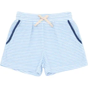 Minnow Powder Blue French Terry Striped Short