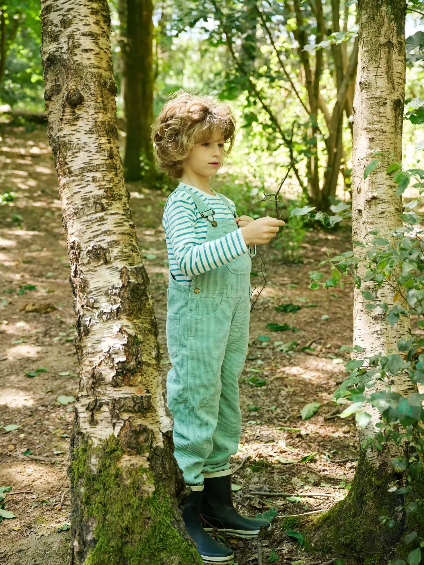 Mint Chunky Cord Dungarees