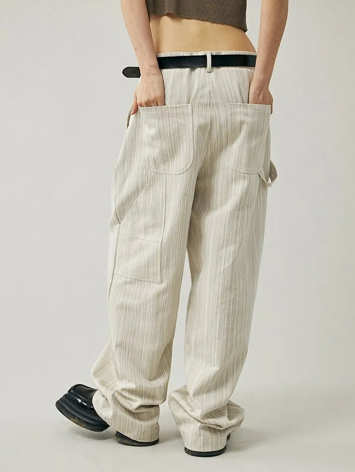 Multi Pocket Pinstripe Pants