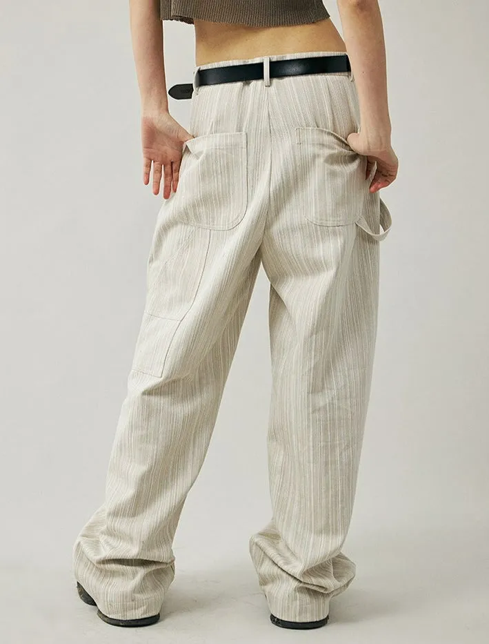 Multi Pocket Pinstripe Pants