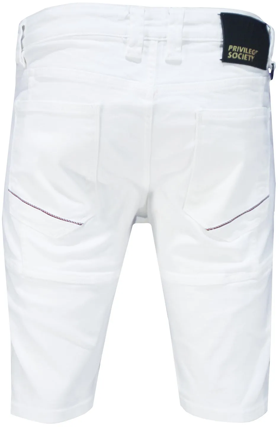 Optic White Denim Shorts