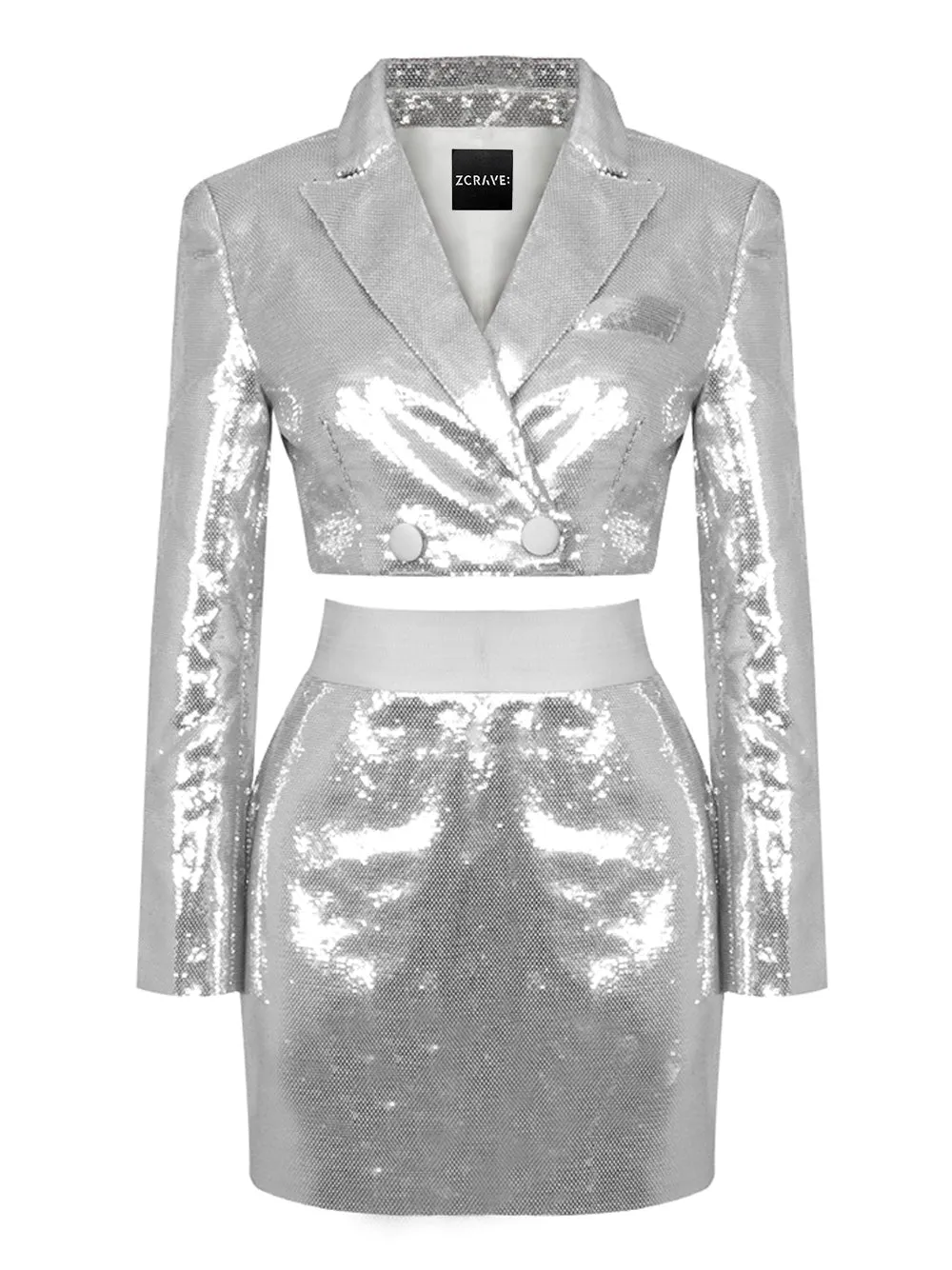 PAILLE Sequin Jacket & Skirt Set