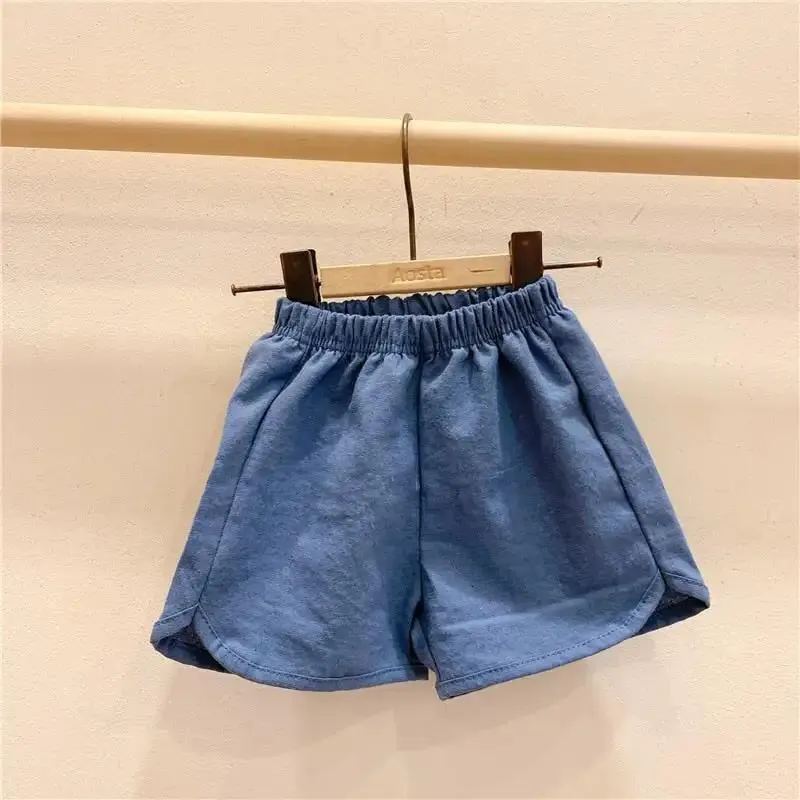 Patterned Linen Baggy Shorts for Boys